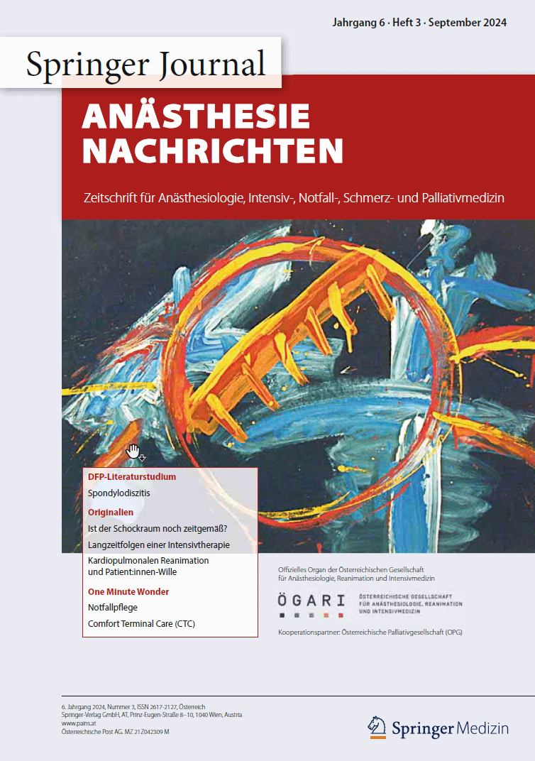 Cover ANÄSTHESIE NACHRICHTEN 3/24