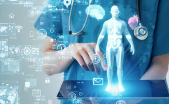 Medical technology concept. Remote medicine. Electronic medical record.