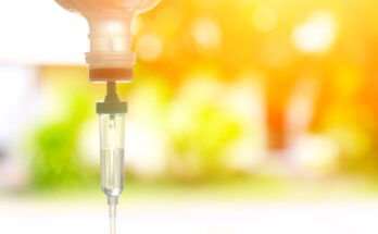 IV drip vitamin medical care. and Chemotherapy therapy concept.